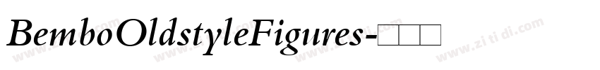 BemboOldstyleFigures字体转换