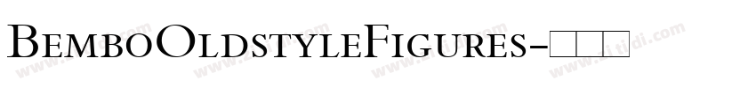 BemboOldstyleFigures字体转换