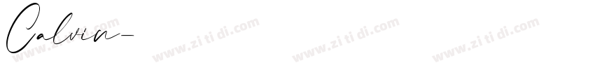 Calvin字体转换