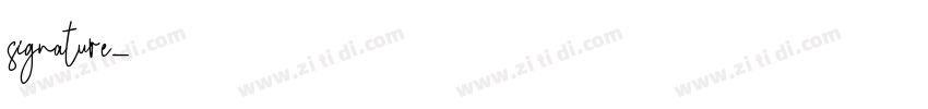 signature字体转换