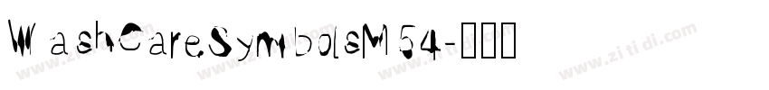 WashCareSymbolsM54字体转换