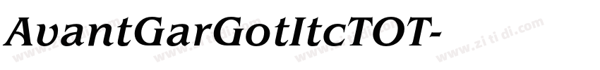 AvantGarGotItcTOT字体转换