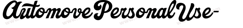 AutomovePersonalUse字体转换 AutomovePersonalUse字体转换