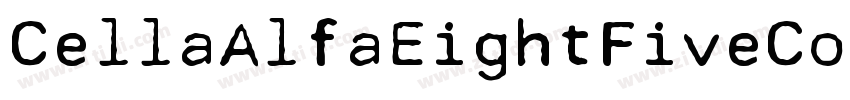 CellaAlfaEightFiveCo字体转换
