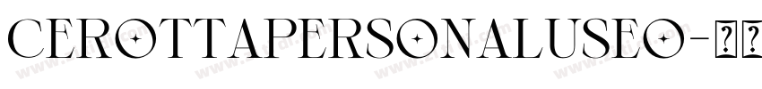 CerottaPersonalUseO字体转换