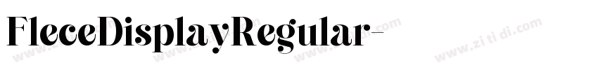 FleceDisplayRegular字体转换