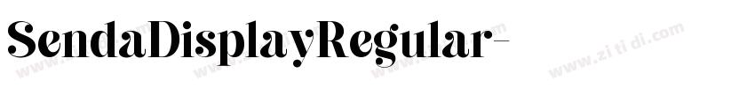 SendaDisplayRegular字体转换