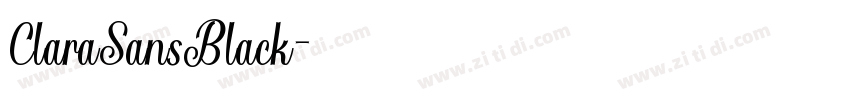 ClaraSansBlack字体转换