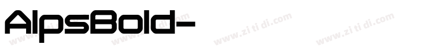 AlpsBold字体转换