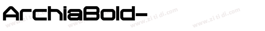 ArchiaBold字体转换
