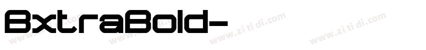 BxtraBold字体转换