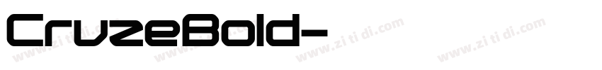 CruzeBold字体转换