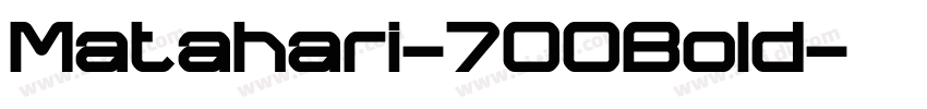 Matahari-700Bold字体转换