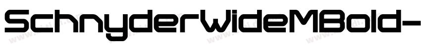 SchnyderWideMBold字体转换