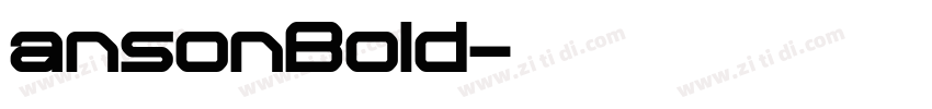 ansonBold字体转换