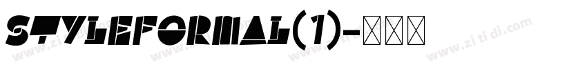 StyleFormal(1)字体转换
