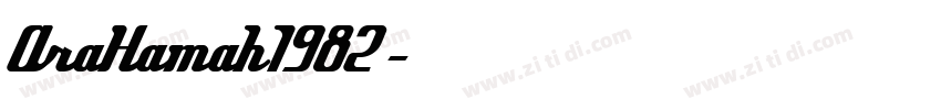AraHamah1982字体转换 AraHamah1982字体转换