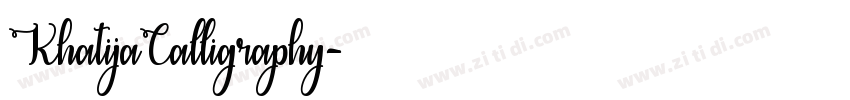 KhatijaCalligraphy字体转换