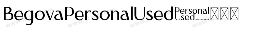 BegovaPersonalUsed字体转换