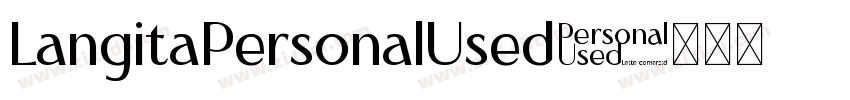 LangitaPersonalUsed字体转换
