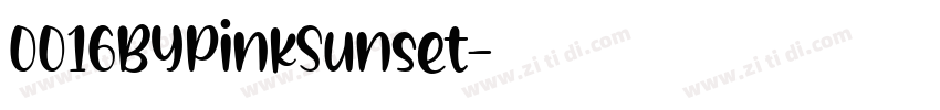 0016BYPinkSunset字体转换