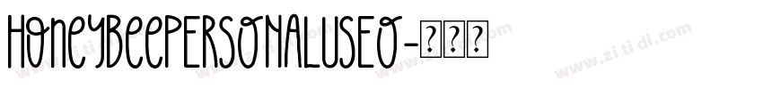 HoneyBeePERSONALUSEO字体转换