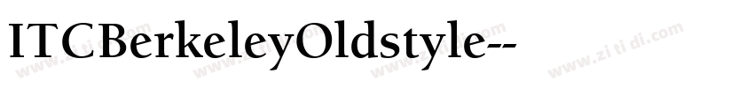 ITCBerkeleyOldstyle-字体转换