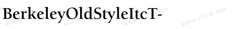 BerkeleyOldStyleItcT字体转换