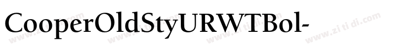 CooperOldStyURWTBol字体转换