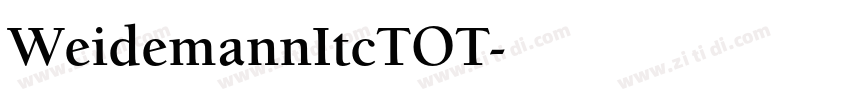 WeidemannItcTOT字体转换 WeidemannItcTOT字体转换