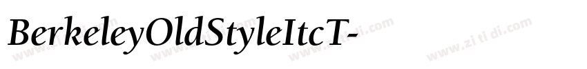 BerkeleyOldStyleItcT字体转换