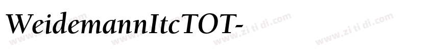 WeidemannItcTOT字体转换 WeidemannItcTOT字体转换