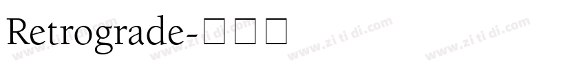 Retrograde字体转换