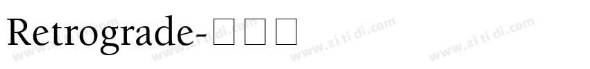 Retrograde字体转换