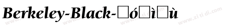Berkeley-Black字体转换