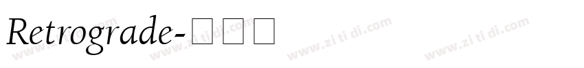 Retrograde字体转换