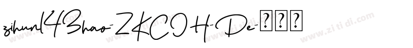 zihun143hao-ZKCJH-De字体转换