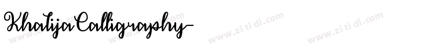 KhatijaCalligraphy字体转换