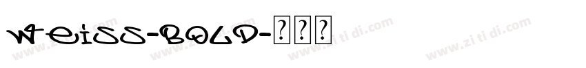 weiss-bold字体转换