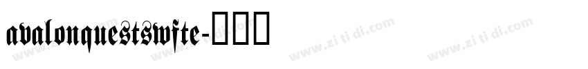 avalonquestswfte字体转换