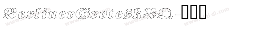BerlinerGroteskBQ字体转换