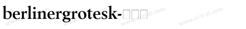 berlinergrotesk字体转换