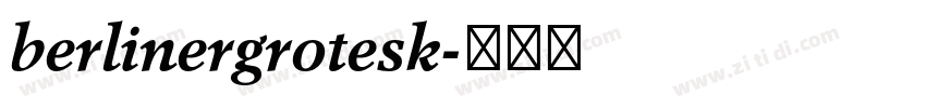 berlinergrotesk字体转换