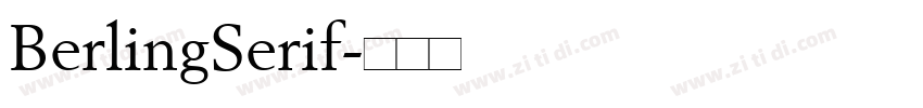 BerlingSerif字体转换