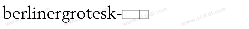 berlinergrotesk字体转换