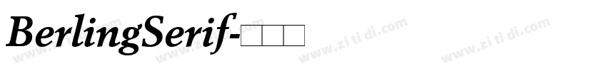BerlingSerif字体转换