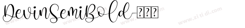 DevinSemiBold字体转换