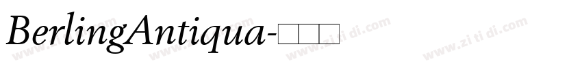 BerlingAntiqua字体转换