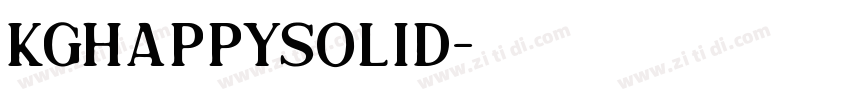 KGHAPPYSolid字体转换