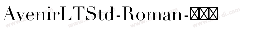 AvenirLTStd-Roman字体转换